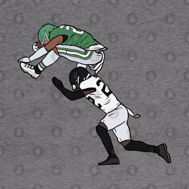 Saquon Barkley Backwards Hurdle by rattraptees